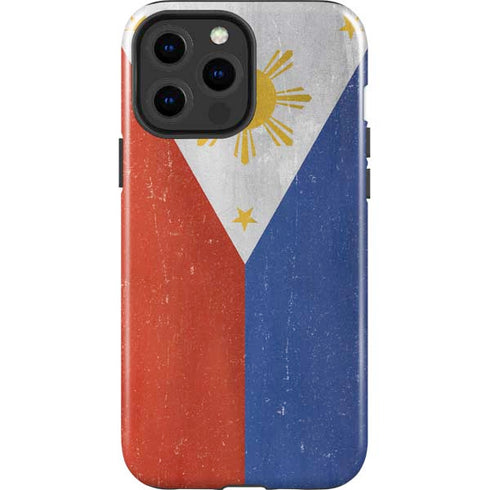 Philippines Flag Distressed iPhone 15 Pro Max Impact Case